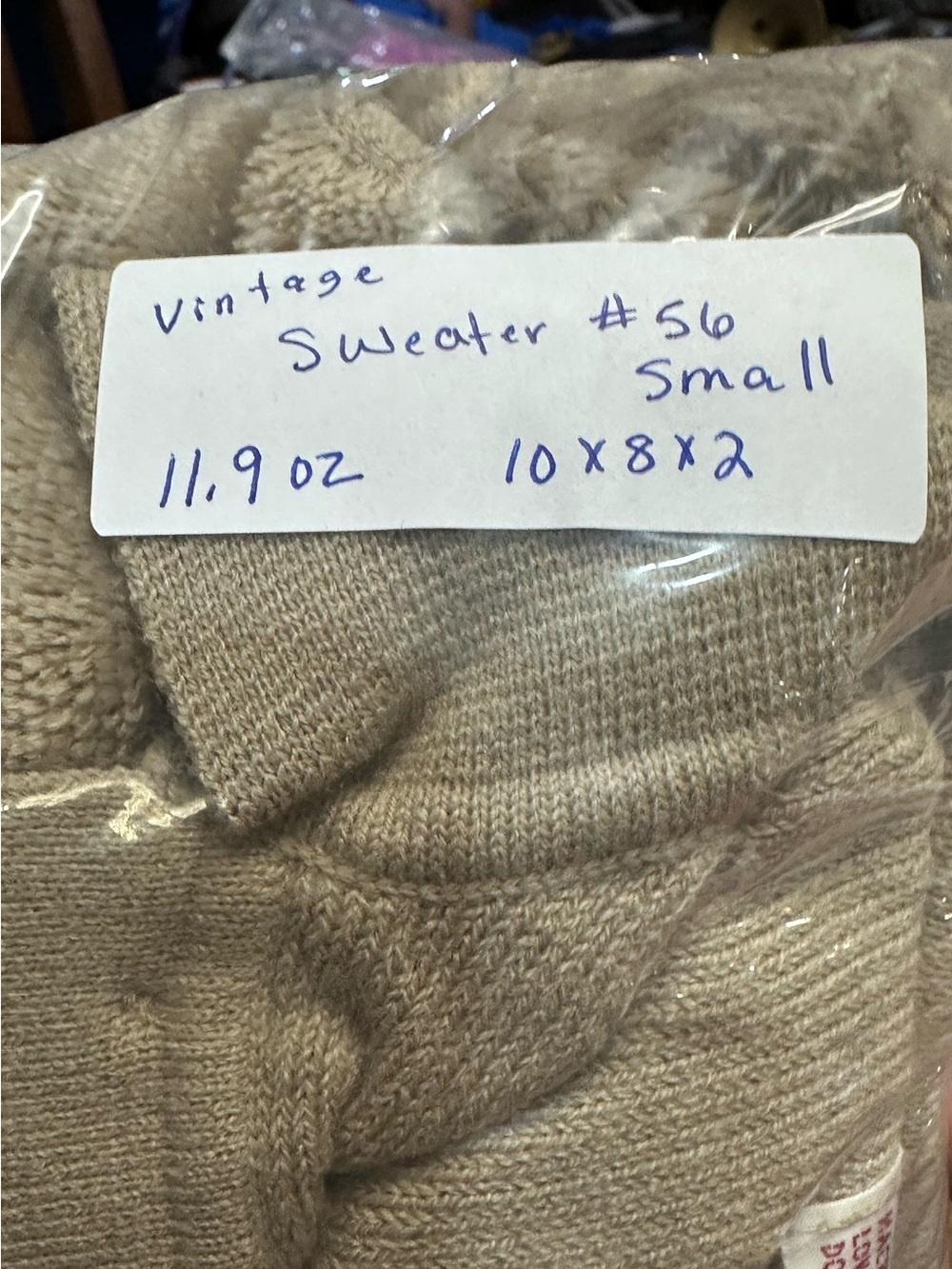 Vintage Career Club Knit Polo  Mens Small Beige Striped Pullover Made in Korea - Picture 11 of 11